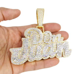 เงิน925ล่าสุดจี้กระเป๋าเงินไมโครปูเงินสร้อยคอฮิปฮอปของผู้ชายมีสไตล์พร้อมเพชรโมอิสซาไนต์ของขวัญที่สมบูรณ์แบบ - Product Image 1