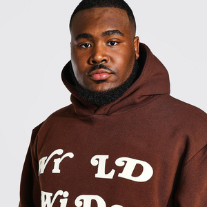 2025 personnalisé surdimensionné bouffée impression hommes sweats à capuche meilleure qualité tenue décontracté très respirant bouffée impression sweats à capuche - Product Image 2