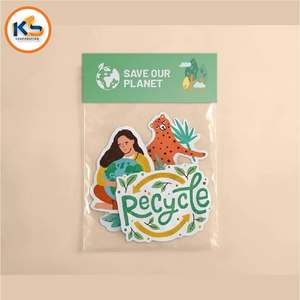 Waterproof Eco-friendly Die Cut <b>Vinyl</b> Stickers Retail Polybag Packaging | Wholesale Custom Sticker Packs 100pcs Custom Designs - Product Image 2
