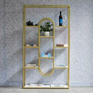 Étagère décorative KINO II 100x30x180cm avec structure en fer, motif géométrique pour salon - KTB68107 - Product Image 5