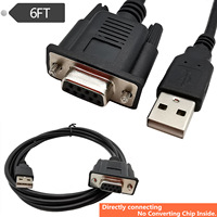 Cable adaptador serie USB a DB9 hembra, USB 2,0 macho a RS232 Com hembra DB9 Cable convertidor serie