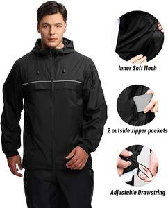 Chaqueta cortavientos deportiva de moda para hombre, chaqueta de lluvia con cuello levantado de alta calidad para chaquetas de primavera personalizadas de invierno - Product Image 2
