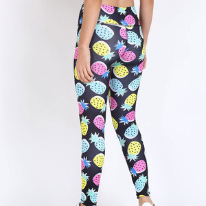 Pantalones de Yoga de cintura alta personalizados, mallas de gimnasio ajustadas en los glúteos, mallas deportivas push up de poliéster y LICRA teñidas con lazo, novedad - Product Image 3