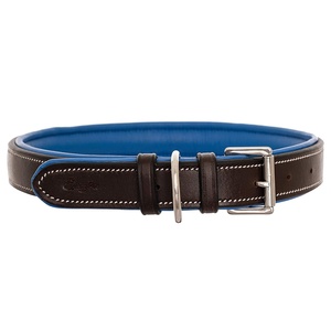 Handmade Superior Quality <b>Leather</b> Soft Padded Dog Collar Top Indian Wholesale Manufacturer Supplier Customization - Product Image 2