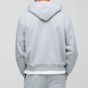 Sweat à capuche zippé pour hommes, poids lourd, 100% coton, surdimensionné, fait sur mesure, pas cher, respirant, tenue décontracté, à capuche, vente en gros - Product Image 2