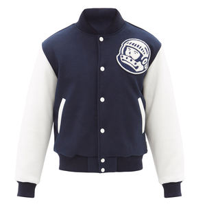 Mens Varsity Jackets Stand Collar Button Closure Patch <b>Work</b> Winter Warm Custom Logo Printed OEM Services - Product Image 4