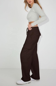 <b>Womens</b> Cargo Sweatpants Casual High Waisted Joggers <b>Pants</b> <b>Fleece</b> Wide Leg Sweat <b>Pants</b> Baggy Trousers <b>Pants</b> with Pocket - Product Image 5