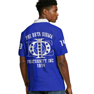 Phi เสื้อโปโล1914รุ่นเบต้า Sigma, เสื้อคอตตอนผ้ากำมะหยี่220อัดลายพี่น้องกรีกทั้งเก้า - Product Image 5