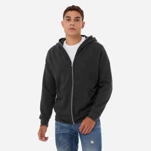 Vente en gros en vrac Sweats à capuche Grande taille pour hommes Fabricants de vêtements noirs unis intégraux Sweat à capuche avec fermeture éclair complète pour hommes - Product Image 2