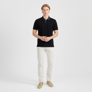 Chemise à manches courtes respirante brodée personnalisée, coupe classique, style décontracté pour homme - Product Image 1
