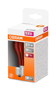 Lámpara LED estándar Retrofit de cristal rojo 1.6W (Osram 4058075816053) - Product Image 6