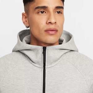 Survêtement technique en molleton gris chiné pour homme, avec tissu extensible respirant, confortable et élégant pour le fitness et les tenues décontractées - Product Image 3