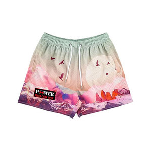 Short de survêtement en coton 100% pour homme, avec patch brodé, vintage, délavé à l'acide, pour l'été - Product Image 4