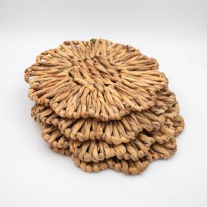 Scalloped water hyacinth <b>placemat</b> dining table accessories handbraided charger plate <b>placemats</b> - Product Image 3