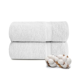 Ensemble de serviettes de bain en coton tissé 100% - Couleur unie - Douces, absorbantes et durables - Comprend des serviettes de toilette et des débarbouillettes - 500 g/m² - Product Image 4