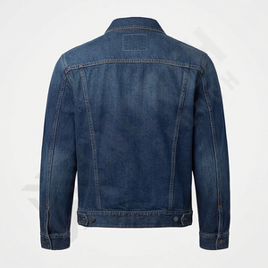 Veste en jean pour homme 2025, logo personnalisé imprimé, jean en coton lavé élégant, veste en jean pour événements professionnels, uniforme d'équipe tendance, vêtements décontractés - Product Image 2