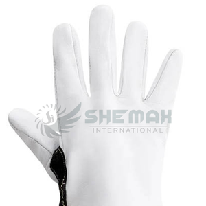 Guantes de soldadura resistentes al calor para protección de arco Mig Tig, diseño de cuero resistente con palma reforzada y seguridad de puño extendido - Product Image 3