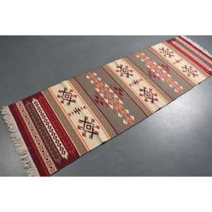 Turkish <b>Runner</b> Rug, 2.6x8 ft Vintage Rug, <b>Red</b> Wool Rug - Product Image 1