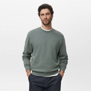 Sweat-shirts d'hiver légers et tendance, couleur unie, pull à manches longues, col rond, coupe classique, design personnalisé écologique pour hommes - Product Image 2