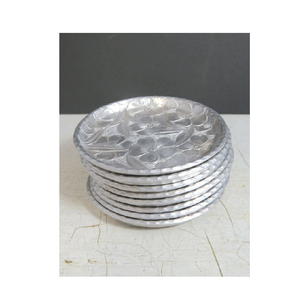 Sous-verre en aluminium avec support Quantité en vrac Fabriqué en Inde Fait à la main Vintage Unique Moderne Nouveaux Designs pcs - Product Image 3