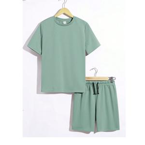 Camiseta de Verano para Niños, Conjuntos de Ropa para Niños, Tela de Algodón, Manga Corta, Camiseta Personalizada, Conjunto Casual de Dos Piezas para Niños, Proveedor de BD - Product Image 1