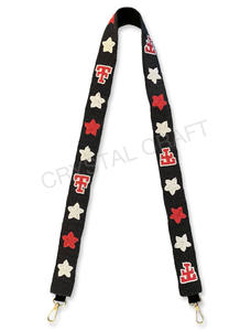 Correa de Lentejuelas con Diseño de Estrellas y Cuadros, Hecha a Mano, Profesional, Ecológica, con Cuentas, para el Día del Juego, Bolso de Lujo Personalizado, Bandolera - Product Image 3