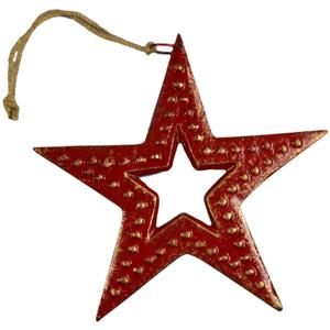 Nouveau Design métal étoile de Noël mur porte décoration suspendue ornements de Noël pour la décoration intérieure artiste de l'Inde de haute qualité - Product Image 1