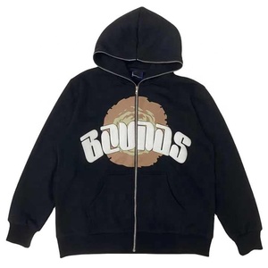 Sudadera con capucha de felpa francesa gruesa, extragrande, con estampado 3D en relieve, con cremallera completa, unisex, personalizada. - Product Image 1