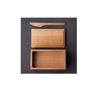 Venta caliente rectángulo caja de mantequilla de madera plato con la mejor calidad mesa de cena decorar artículo bandeja de mantequilla de madera tamaño personalizado - Product Image 4