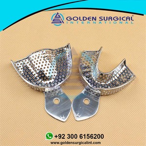 Bandeja de Impresión Dental de Acero Inoxidable Autoclavable, Bandeja para Dientes Superiores e Inferiores, Bandejas para Instrumentos de Dentadura, Instrumentos Dentales - Product Image 4