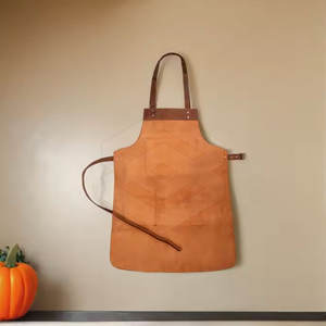 <b>Leather</b> <b>Apron</b> with Crossbody Straps and Multifunctional Storage Pockets <b>Leather</b> Cook <b>Apron</b> - Product Image 4