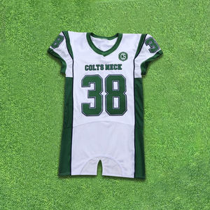 Camiseta de fútbol americano duradera, camiseta de dos tonos, tela de poliéster de malla, camisetas de fútbol de primera calidad fabricadas en Pakistán - Product Image 4