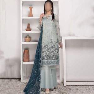 Nuevos diseños de traje de césped de estilo pakistaní con bordado pesado Colección de verano Salwar Kameez pakistaní - Product Image 2