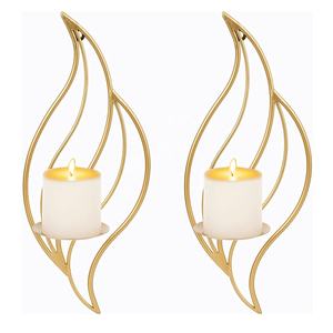 Bougeoir en forme d'ailes d'ange pour décoration murale Bougeoirs modernes, royaux et dorés, très exigeants - Product Image 6