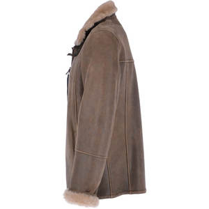 Nouveau Style hiver chaud épais en peau de mouton fourrure d'agneau longue en peau de mouton veste en cuir tricoté manches en peau de mouton polaire Softshell - Product Image 3