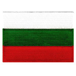 Patch brodé de qualité supérieure du drapeau de la Bulgarie, appliqué thermocollant pour pays européens - Product Image 1