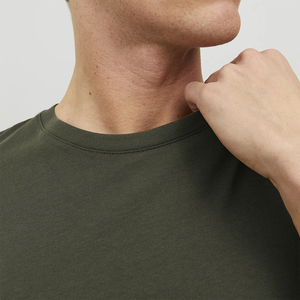 Camiseta de algodón ajustada antiarrugas con cuello redondo y estampado personalizado para hombre, camisetas de manga larga de algodón orgánico 100% para hombre - Product Image 6