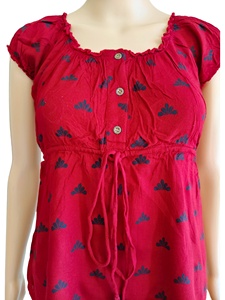 Blusas Elegantes de Rayón para Mujer, Manga Corta, Estilo Vintage, Casual, para Exteriores, Tejidas, Ecológicas, con Botones, para Primavera, Otoño y Verano - Product Image 4