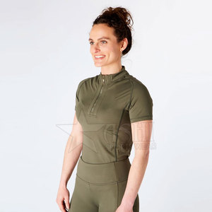 High Quality <b>Long</b> <b>Sleeve</b> Horse Riding <b>Base</b> <b>Layer</b> for Women Breathable Equestrian Show Shirt Set Equestrian Clothing - Product Image 3
