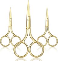 3 Pak gunting perawatan kecantikan Mini baja tahan karat pemangkas alis hidung lancip untuk alat ekstensi rambut penata rambut wajah