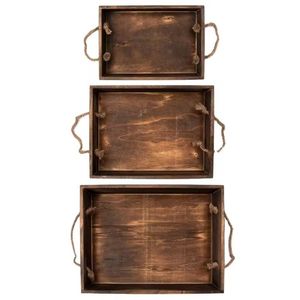 Bandeja para servir alimentos de madera Natural de primera calidad, bandeja para servir de diseño único, bandeja para servir aperitivos, artículos de servidor para organizador de utensilios de cocina - Product Image 6