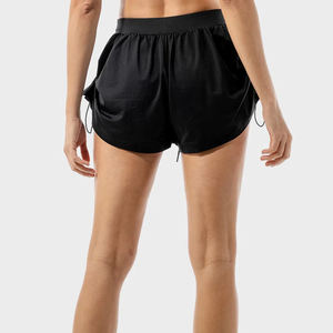 กางเกงผู้หญิงเอวกลาง ไซส์ใหญ่ ผ้าฝ้ายผสมสแปนเด็กซ์ ยืดหยุ่น ระบายอากาศดี ซับในสองชั้น ทรงสกินนี่ รัดเชือก แห้งเร็ว เหมาะสำหรับเล่นกีฬา - Product Image 3