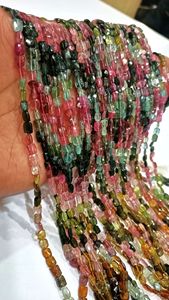 Perles de pierres précieuses rectangulaires naturelles multi-facettes de 4 à 5 mm vendues par brin de 13 pouces de long - Product Image 3