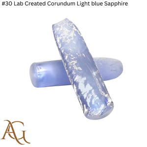 # 30 bolas de zafiro azul claro de corindón cultivado en laboratorio, gemas sintéticas creadas por fusión de llama, lapidarias simuladas para corte. - Product Image 3