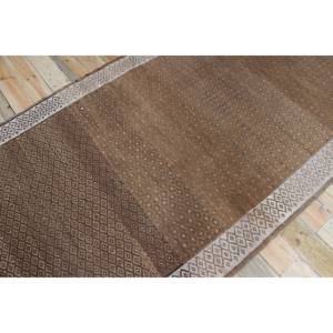 Alfombra Turca de 5x9.8 pies, Alfombra Vintage Geométrica Marrón de Lana - Product Image 2