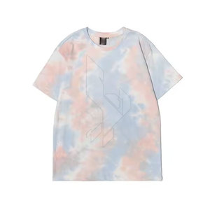 Camiseta informal de verano de mezcla de algodón Tie-Dye ecológica para mujer, camiseta de manga corta suelta, ropa de calle - Product Image 4