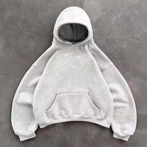 Conjunto Deportivo Extra Grande de Algodón Lavado al Ácido para Hombre, Pantalones Deportivos Bordados Desgastados, Sudadera con Capucha, Conjunto Deportivo de Invierno para Hombre - Product Image 6