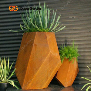 Meilleure qualité chez l'habitant utiliser pots de plantes en acier corten jardinière jardinière rectangle en acier corten jardinière en acier pot de fleur - Product Image 6