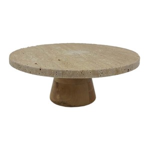 แท่นวางเค้กไม้ทรงกลมแบบธรรมชาติดีไซน์ยอดนิยมสำหรับงานแต่งงานและงานวันเกิด - Product Image 1