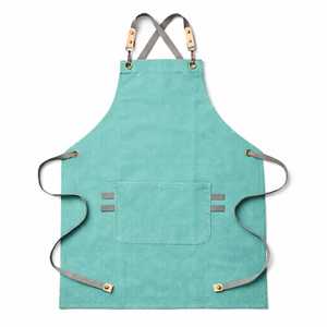 Classic Customizable Color Checkered Sleeveless Bib <b>Apron</b> Pockets 100% Cotton Canvas Woven Eco-Friendly Machine Washable Custom - Product Image 6